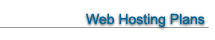 Web Hosting Plans